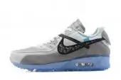 hommes nike air max 90 off white sneakers ice white gray